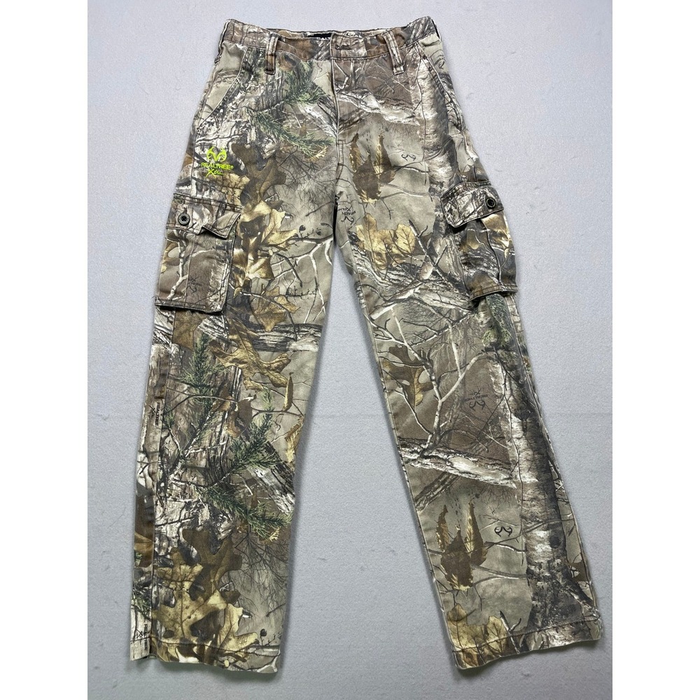 Realtree Xtra Camo Cargo Pants Boys XL 14/16 Hunting Hiking Straight Leg 7145-2-